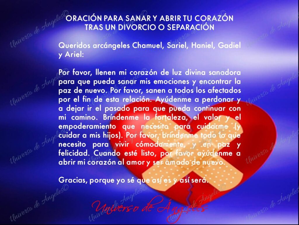 Oración efectiva para superar la separación y olvidar a mi ex esposo